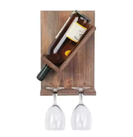 Porte-vin en bois moderne pour comptoir, support empilable pour 6 bouteilles, présentoir de rangement pour vin, décoration pour bar à domicile, armoire de cuisine