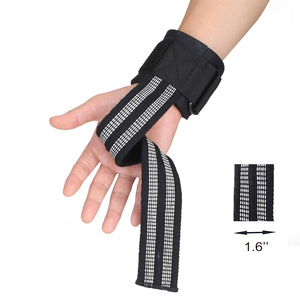 OEM Service Fitness Weightlifting Leather <b>Straps</b> Heavy Weightlifting Wrist Support <b>Straps</b> Gym Exercise Wrist <b>Strap</b> - Product Image 2
