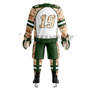 Ensemble complet d'uniformes de hockey sur glace 2025 avec maillot et pantalon Pro Fit prêt pour les impressions de noms et de numéros personnalisées à bas prix - Product Image 2