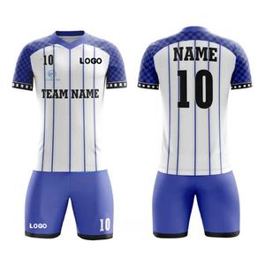 Tenues de football en gros 2025, maillots de football, ensembles de vêtements de sport, personnalisés, 100% polyester, adultes, uniformes de football en gros - Product Image 4