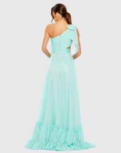 ชุดราตรีหรูหราแบบไหล่เดียว แขนยาว ทรงเข้ารูป เอวธรรมชาติ ป้องกันไฟฟ้าสถิต เหมาะสำหรับงานปาร์ตี้  ไซส์พลัส - Product Image 3