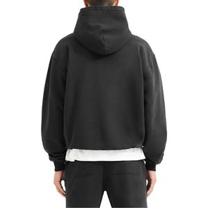 Sudaderas con capucha personalizadas de peso pesado con cremallera completa y espuma con logotipo en 3D para hombre - Product Image 4