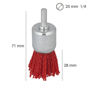 Pennello in Nylon O/ 25 mm. Espiga 1/4''. - Product Image 2