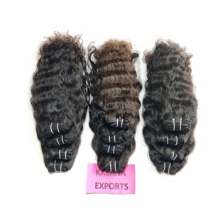 Fabrica extensiones de cabello humano de doble trama con cutícula alineada 100% indio natural barato al por mayor - Product Image 3