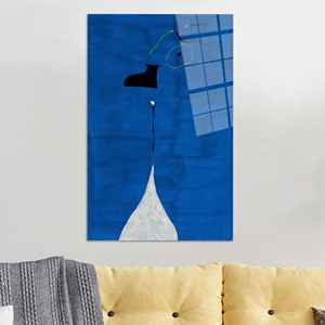 Impresión Abstracta en Lienzo: Decoración Moderna y Ecléctica Estilo Joan Mir, ARTE EN VIDRIO TEMPLADO - Product Image 1