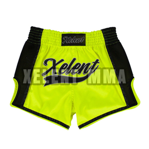 Shorts thaïlandais personnalisés pour hommes, couleur néon, shorts de boxe MMA, impression par sublimation, entraînement, enfants, 2025 - Product Image 3
