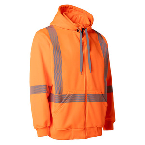 Sudadera con capucha de seguridad de alta visibilidad con cinta reflectante segmentada y capucha desmontable Sudaderas CON CAPUCHA DE TRABAJO Sudaderas con capucha de trabajo de alta visibilidad para hombre - Product Image 3