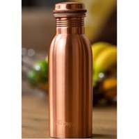 Bouteille d'eau en cuivre pur de qualité supérieure, personnalisable, la plus vendue, fabriquée à la main, portable, pour eau bouillante, idéale pour la salle de sport, les restaurants et les cafés