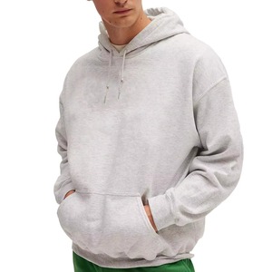 Custom 400 GSM Oversized Pullover Hoodie No <b>String</b> Thick Sweatshirt Hooded Puff Print Customizable fleece sweatshirt <b>hoodies</b> - Product Image 1