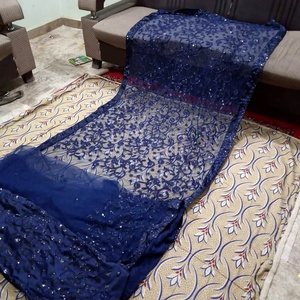 2022 vente chaude indien/pakistanais brodé séquence travail Saree fête porter en soie - Product Image 1