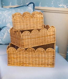 Panier de rangement mural moderne et écologique en fibre végétale avec crochets, multi-usages, pour la cuisine, support à épices - Product Image 1