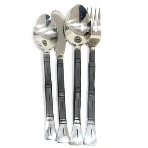 Elegante juego de cubiertos de acero inoxidable de color plateado con espejo pulido perfecto para Bodas de comedor en casa y ocasiones especiales - Product Image 2