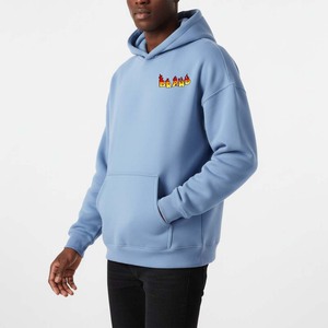 Sweat à capuche en molleton français pour homme de haute qualité 100% coton, personnalisable, épais, lourd, surdimensionné, à épaules tombantes - Product Image 2