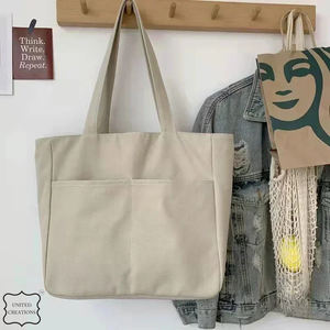 Bolsas de lona de algodón orgánico respetuosas con el medio ambiente personalizadas, nuevo estilo reciclable impreso con logotipo en blanco - Product Image 5