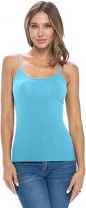 Camisole en dentelle côtelée pour femmes, 100% coton, texture douce, tissage respirant, contour lisse, ajustement flexible, forme décontractée, look minimaliste - Product Image 5