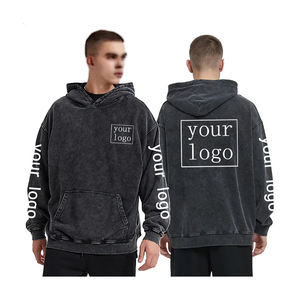 Sudadera con capucha de lavado ácido de diseño personalizado de marca Amriss para hombre, jersey de gran tamaño, ropa de moda para invierno, precio de fábrica, pedido al por mayor - Product Image 3