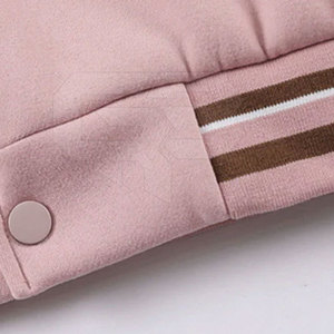 Veste polaire Lettermen pour hommes légers sur mesure de haute qualité tissu respirant bouton conception grande taille col montant hiver - Product Image 6