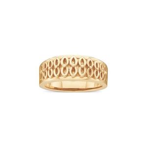 Stuller Rose Gold & Gold Plated Beaded <b>Ring</b> 50440:296497P Fashion Princess Cut Inlay with Trendy Office Style for Wedding - Product Image 1