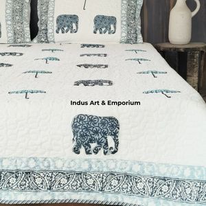 Venta al por mayor de colchas de algodón impresas a mano, colcha acolchada de algodón - Product Image 6