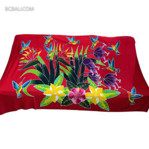 Bali Women's Summer Collection Hand Drawn Floral Rayon Sarongs From Bali - Product Image 1