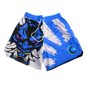 Pantalones cortos de baloncesto informales para hombre de poliéster 100% al por mayor, ropa de calle impresa con logotipo personalizado, tallas XS y XXS - Product Image 1