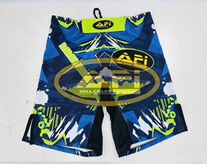 Unisex Pro Yellow Shorts for Adults Sublimation Design Jiu-Jitsu Multi-Martial Boxing Taekwondo Karate Judo Aikido Kung Fu MMA - Product Image 2