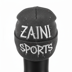 Gorro de Punto para Hombre, de Alta Calidad, Material Acrílico de Punto Acanalado, 280 GSM, para Invierno, Sensación Suave, Logotipo Personalizado con Parche, Gorro de Jacquard - Product Image 2