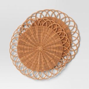 Accessoires de table à manger pour fête à la ferme, dessous de plat décoratif en rotin de canne, décoration de cuisine à prix réduit - Product Image 2