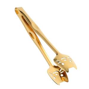 Pinzas para Servir Alimentos de Latón Hechas a Mano con Diseño Calado, Vajilla de Lujo para Hoteles, Restaurantes y Eventos - Product Image 2