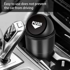 Leakproof Plastic Modern Luxury <b>Car</b> Trash Bin with Lid Portable <b>for</b> <b>Car</b> Interior Bedroom & Office Use Odor Free Easy Clean - Product Image 6