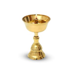 Par de Diyas Colgantes de Latón de 9 Pulgadas con Diseño de Pavo Real para Pooja, Decoración del Hogar, Color Amarillo Antiguo Estándar - Product Image 6