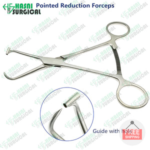 Fórceps de reducción ósea Guía Agujero Puntiagudo Manual Alemán Acero inoxidable Veterinario Instrumento quirúrgico ortopédico CE ISO - Product Image 4