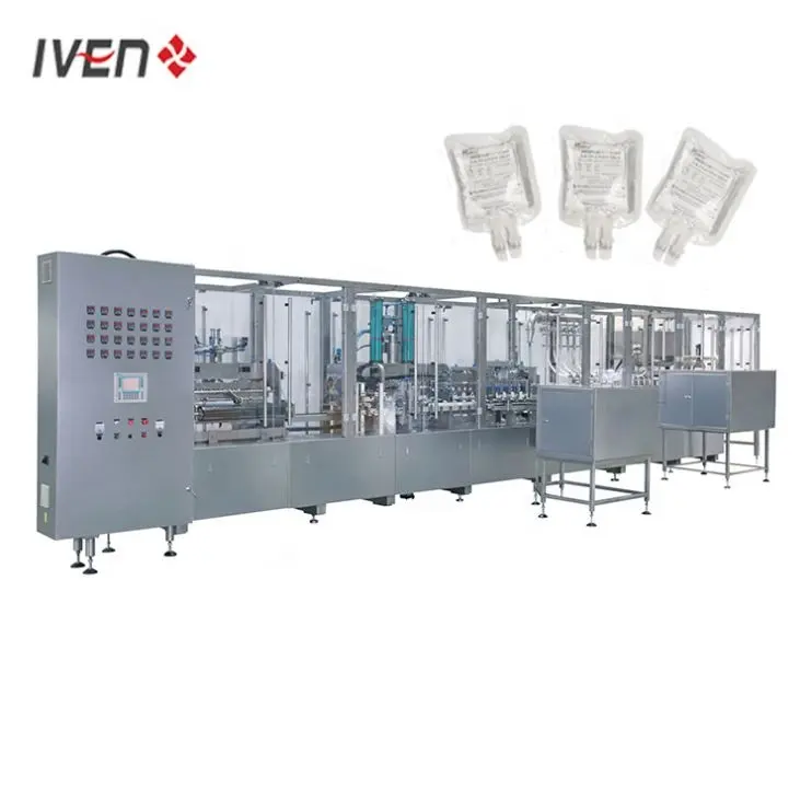 Máquina de produção de lavagem e embalagem de líquidos salino IV Normal de tecnologia progressiva mais recente