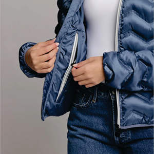 Bulk Production <b>Women's</b> Winter Windbreaker Warm <b>Cropped</b> Customizable Breathable Puffer Jacket <b>Woman</b> - Product Image 3