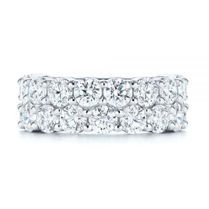 ขายส่งเครื่องประดับแฟชั่น ทองคำขาว 10k/14k/18k ประดับโมอิสซาไนต์แบบคลัสเตอร์ ได้รับการรับรองจาก GRA น้ำหนักรวม 3.90 กะรัต แหวนแต่งงาน คุณภาพสูง แท้ สามารถสวมซ้อนกันได้ - Product Image 1