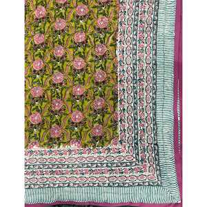 Colcha de Algodón Estampada a Mano de Alta Calidad, Colcha Kantha Hecha a Mano para el Hogar, Diseño Floral de Patchwork para Verano e Invierno - Product Image 2