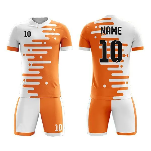 Groothandel Op Maat Ontwerp Voetbal Uniform Sublimatie Print Voetbalkleding Sets Goedkope Voetbal Uniform