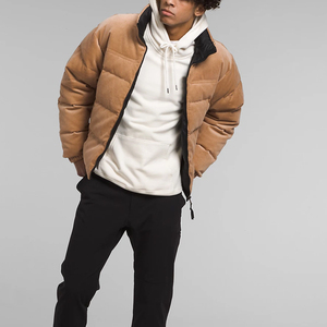 Elegante chaqueta acolchada de invierno para hombre con capucha logotipo personalizado en la parte delantera impermeable al aire libre proveedor OEM - Product Image 3