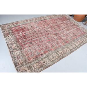 พรมขนาด 5.4x8.6 ฟุต, พรมตุรกีโบราณ, พรมสีแดงไล่เฉด - Product Image 2