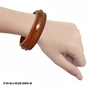 Brazalete de Madera Curvada Tallada a Mano, Pulsera de Madera Pulida Lisa, Joyería Minimalista - Product Image 6