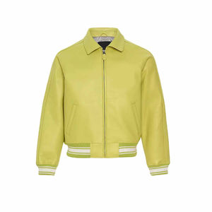Nueva Chaqueta de Cuero de Invierno con Cuello Alto, Diseño de Moda, Cremallera Completa, Parche OEM, Chenilla, Chaqueta Universitaria Personalizada 2026 - Product Image 3