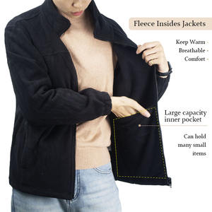 Personalizado Full Zip Fleece Jacket Hombres al aire libre Chaqueta de lana polar Sherpa Fleece Logotipo personalizado Fabricante de ropa Suministro directo - Product Image 4