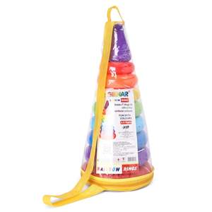 GIRNAR Jumbo Playset-Rainbow <b>Rings</b> for Sorting Nesting & <b>Stacking</b> Fun Way to Learn Sizes & Colors - Product Image 3
