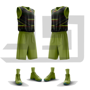 Tenue de basketball unisexe personnalisée avec nom d'équipe, maillot et short entièrement sublimés, résistants à la décoloration, en polyester respirant - Product Image 5