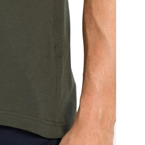 Algodón informal de alta calidad para hombre para Polos Logotipo personalizado Tela de lona de diseño sólido de manga corta - Product Image 4