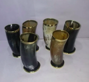 Wholesale Customized High Quality Cattle Horn Glass Home Decor <b>Art</b> <b>Deco</b> Design Lightweight Removable Handcrafted for Restaurant - Product Image 3