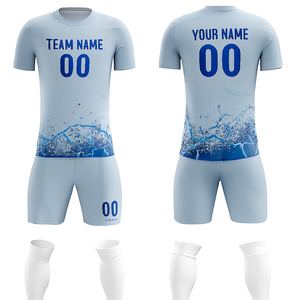 Uniforme de football pour hommes, séchage rapide, léger, impression de logo personnalisée, nom d'équipe personnalisé, OEM - Product Image 2