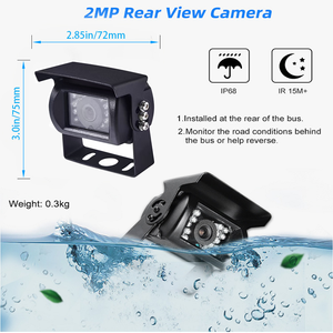 Sistema de cámara con vista de pájaro OEM 360 IP69K ADAS de 4 canales con cámara trasera inalámbrica para autobús/camión pesado resistente a los golpes 1080P - Product Image 4