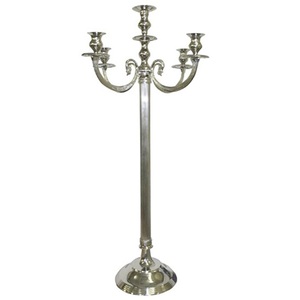 Soporte de vela de 5 brazos de Metal de aluminio con acabado brillante, fiesta de cumpleaños para decoración de tamaño personalizado, uso de portavelas - Product Image 2