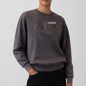 Sweat-shirt pour femme avec manches longues, design décontracté, col rond, service OEM, prix de gros pour les commandes en gros, prix avantageux 2026 - Product Image 1